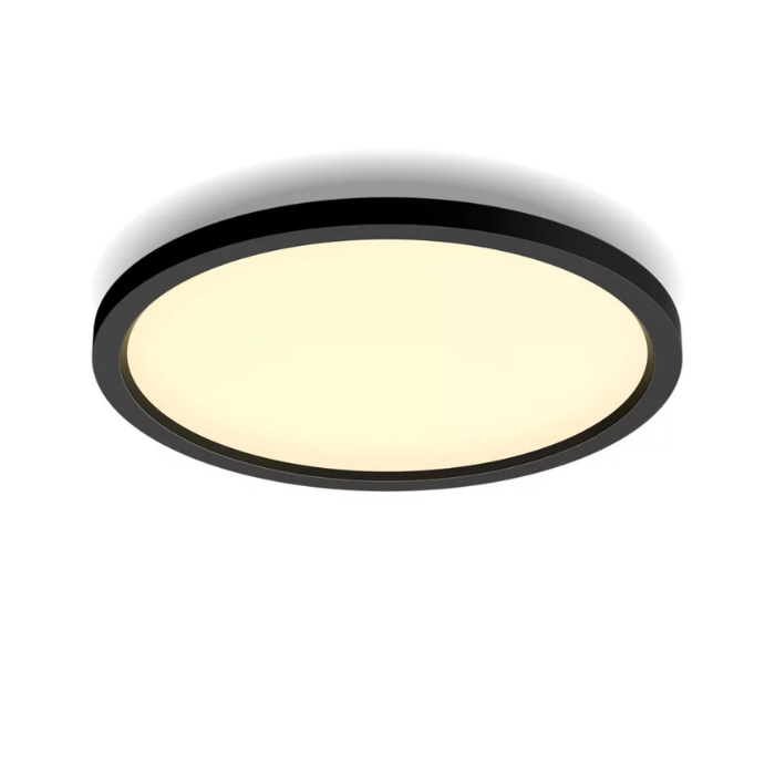 Philips Hue Aurelle Round Panel Ceiling Light | Tunable White| 395mm x 395mm Black